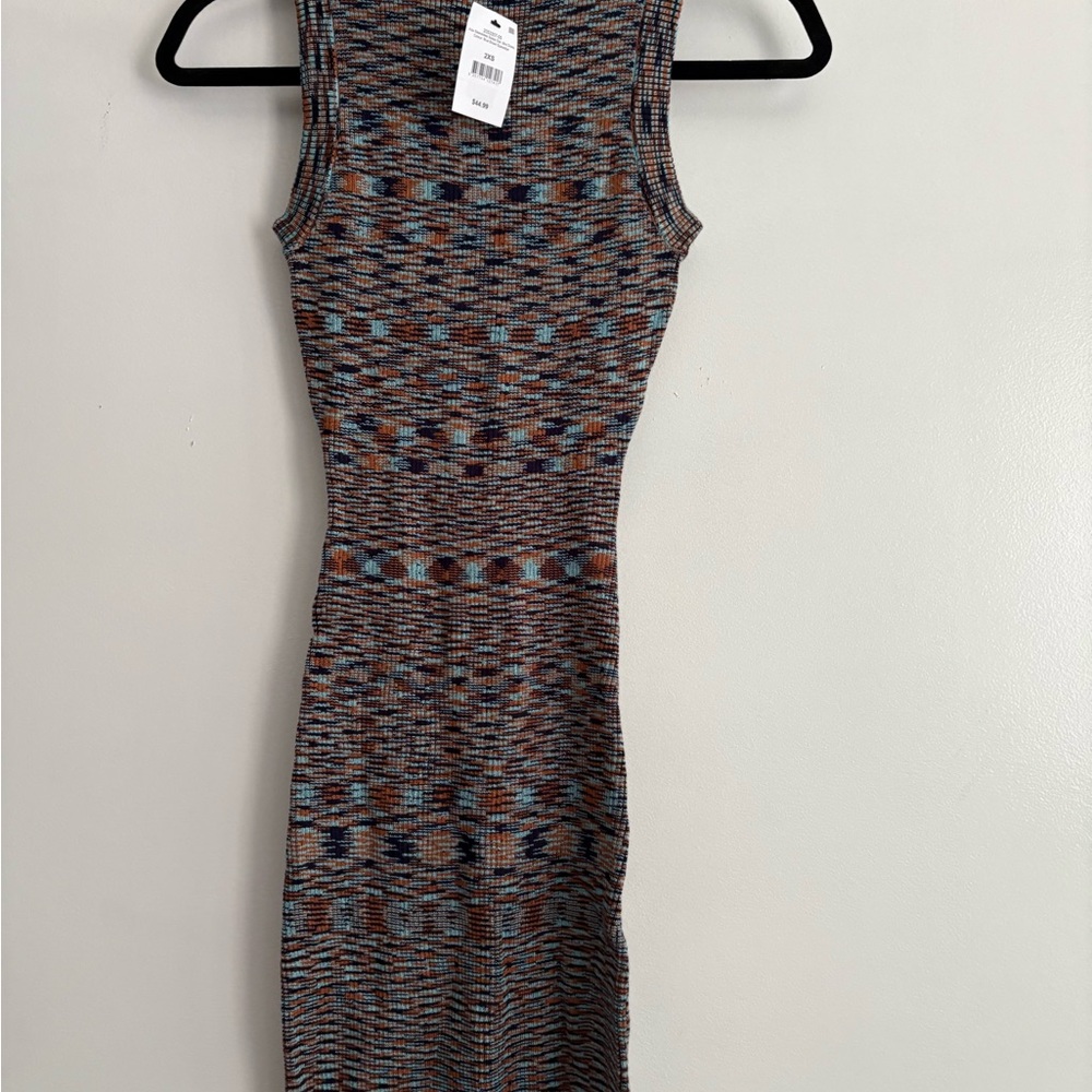 Elegant Multicolor Knit Dress